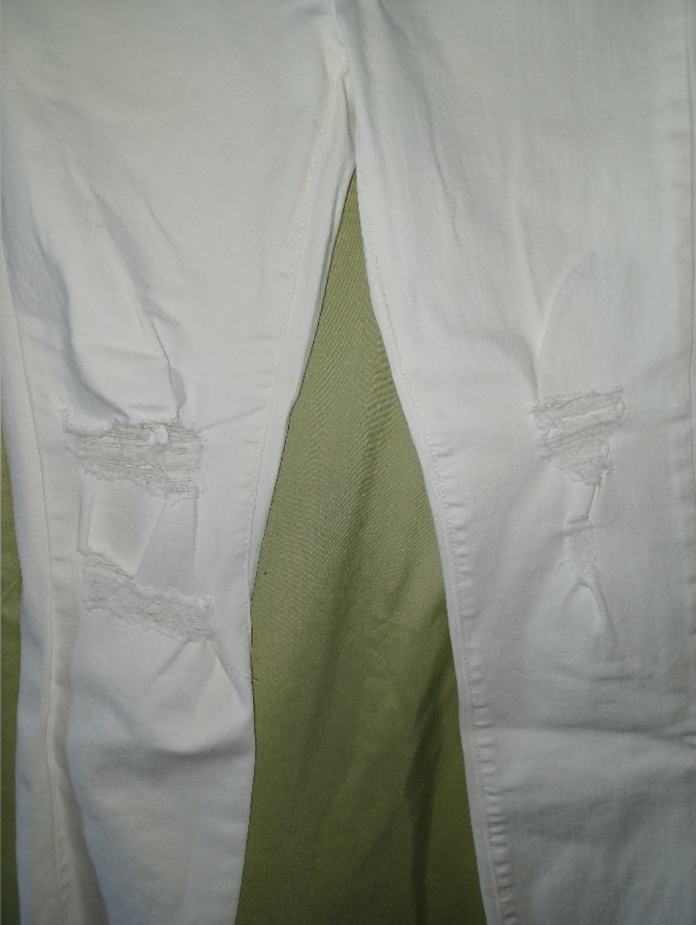 Frame Denim Le High Straight White Distressed Skinny Jeans - Picture 2 of 12
